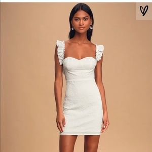 Lulus White Butterfly Kisses Mini Dress